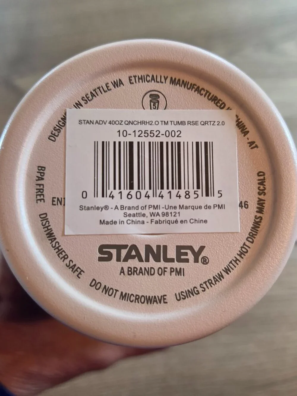 Stanley Quencher H2O FlowState Tumbler 40oz Rose Quartz Pink New - Picture 5 of 9